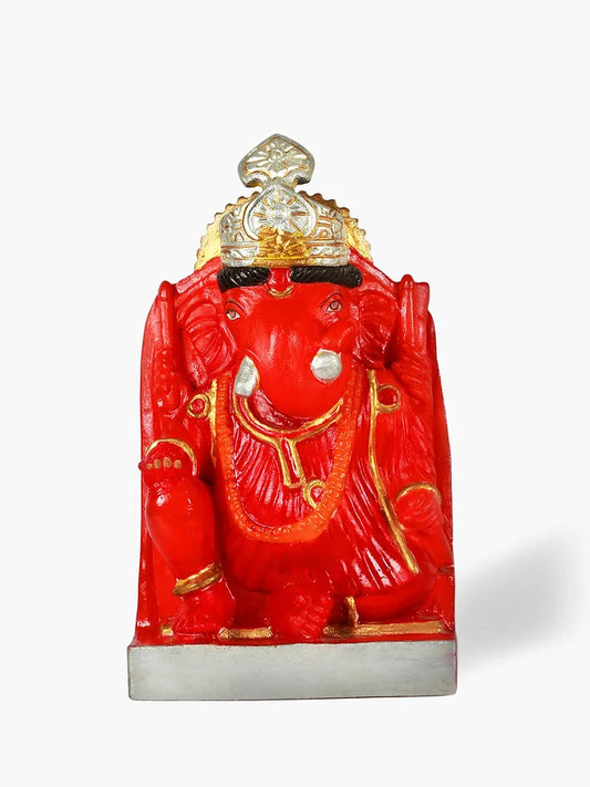 Anointed Sri Ganesha Moti Doongri Shrine Idol. Protection And Prosperity.