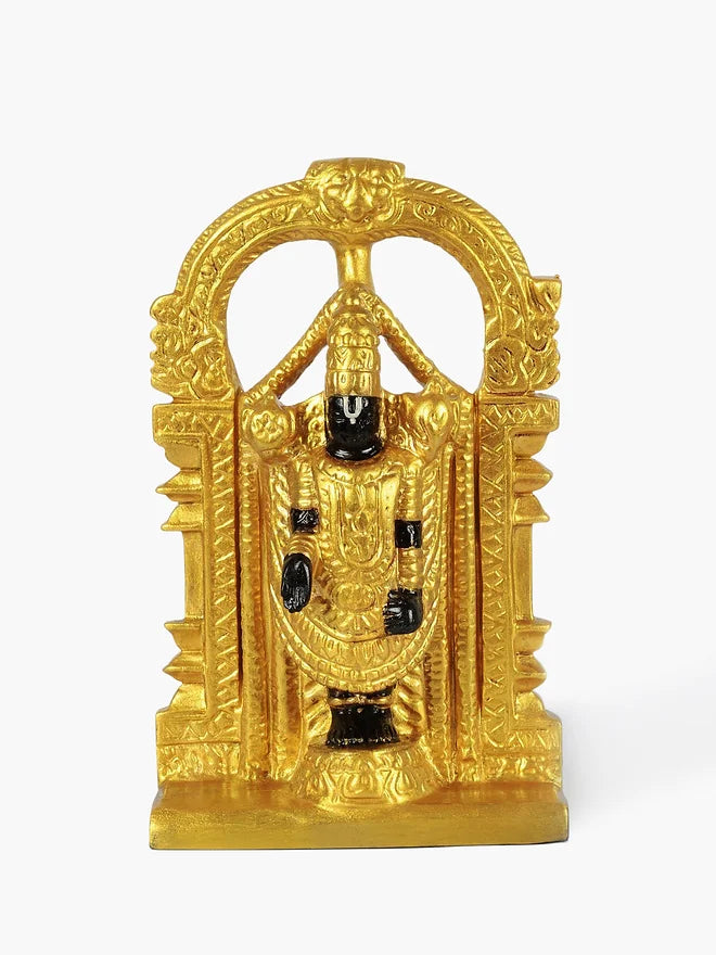 Blessed Lord Balaji, Tirupati Shrine Idol, Black Temple Stone. Receive All you Seek