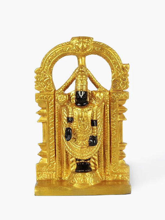 Blessed Lord Balaji, Tirupati Shrine Idol, Black Temple Stone. Receive All you Seek