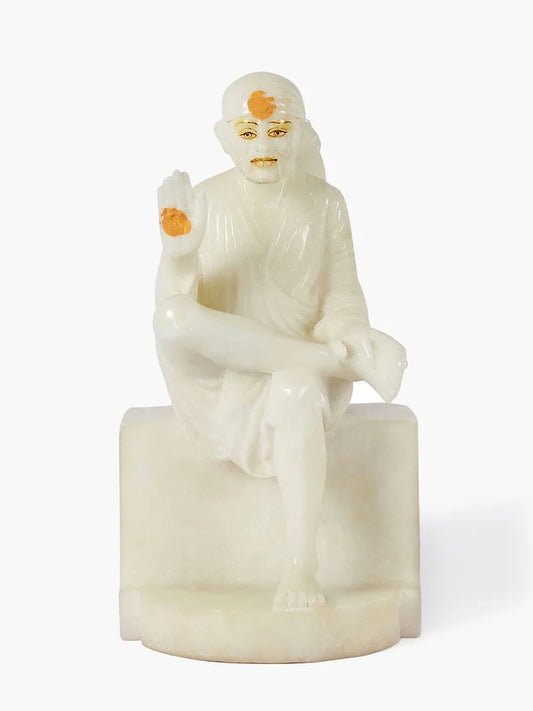 Blessed Sri Sai Baba, Shirdi Shrine, In Pure Marble. Ask & You Shall Receive.